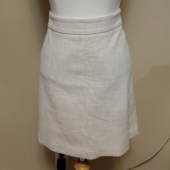 Tristan size 8 jacquard skirt suit cream / beige - Picture 2 of 7